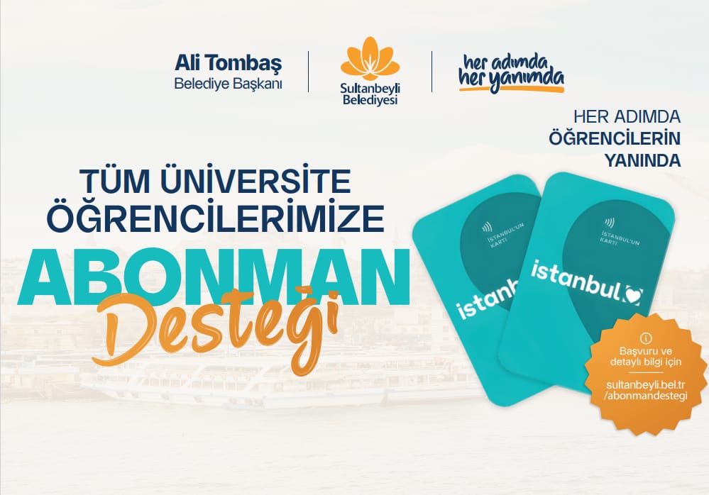 ÜNİVERSİTELİLERE ABONMAN DESTEĞİ